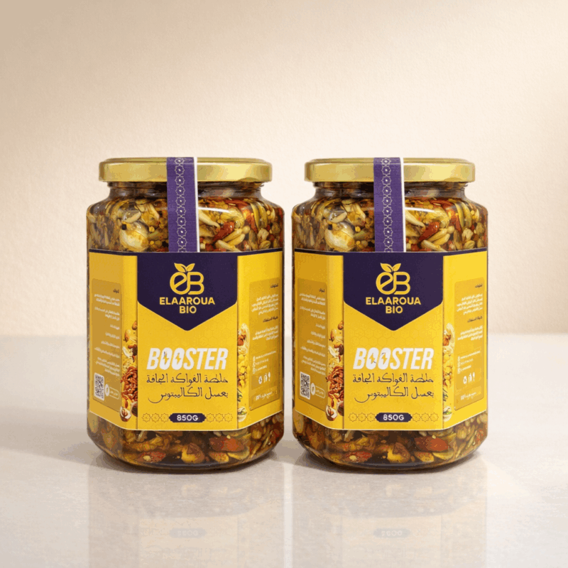 باقة خلطة الطاقة بالمكسرات وعسل الكاليبتوس الحر Booster