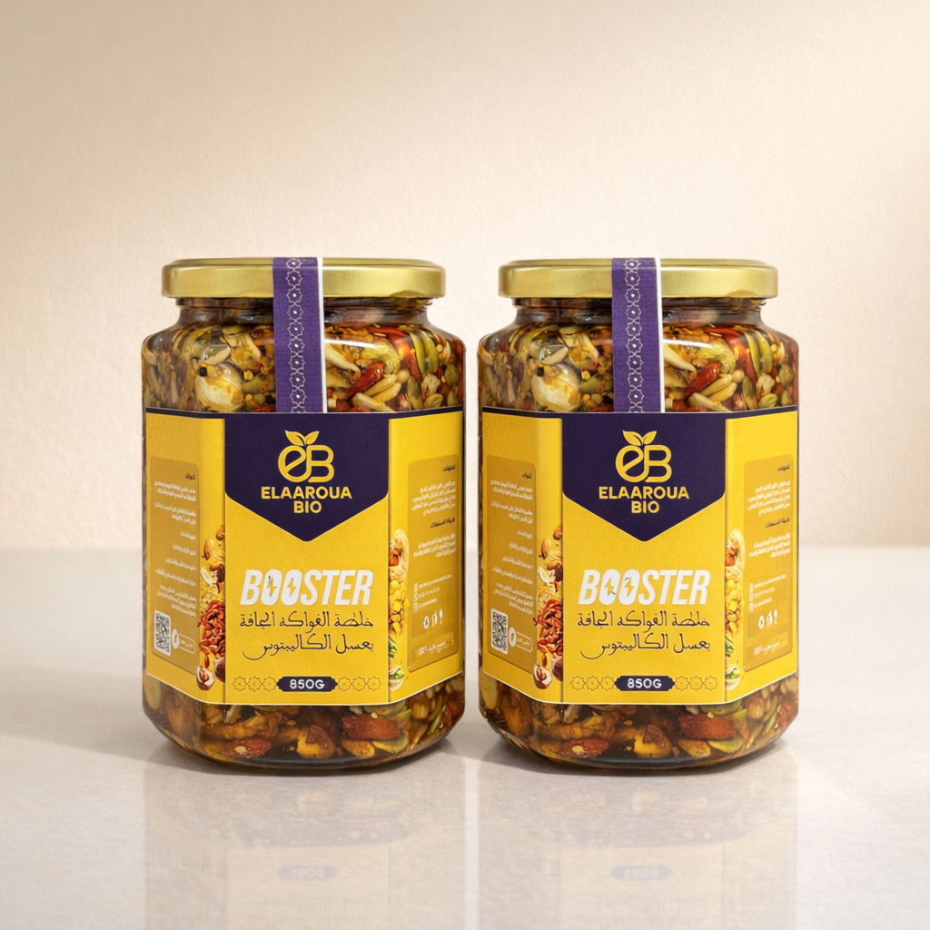 باقة خلطة الطاقة بالمكسرات وعسل الكاليبتوس الحر Booster