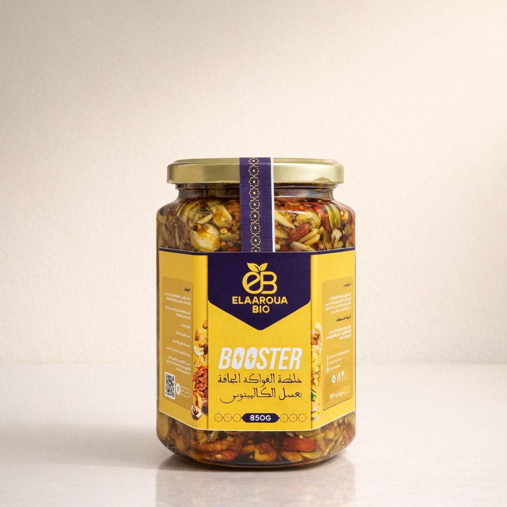 خلطة الطاقة بالمكسرات وعسل الكاليبتوس الحر Booster