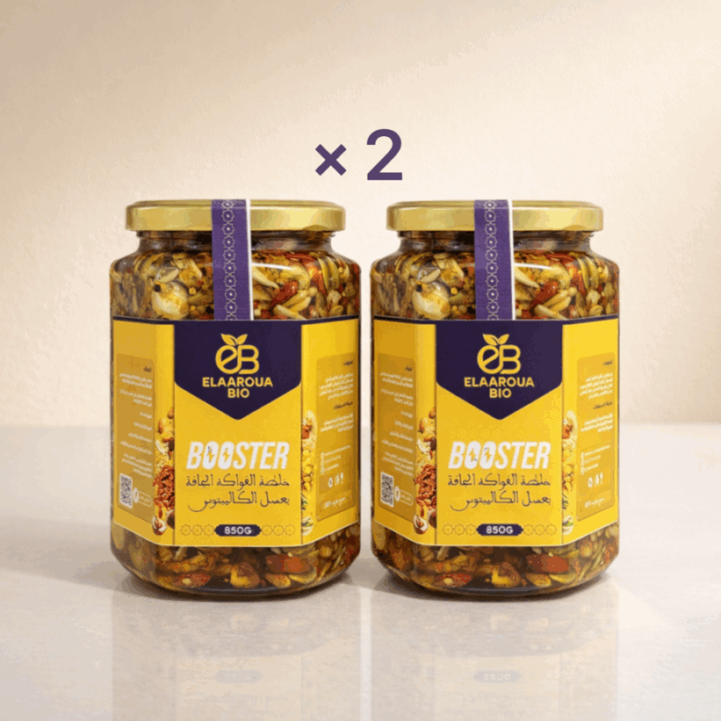 Booster x 2 - باقة خلطة الطاقة بالمكسرات وعسل الكاليبتوس الحر